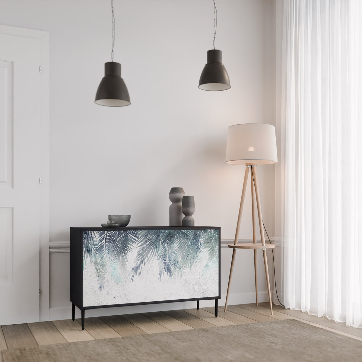 PALM VEIL Skänk med två dörrar