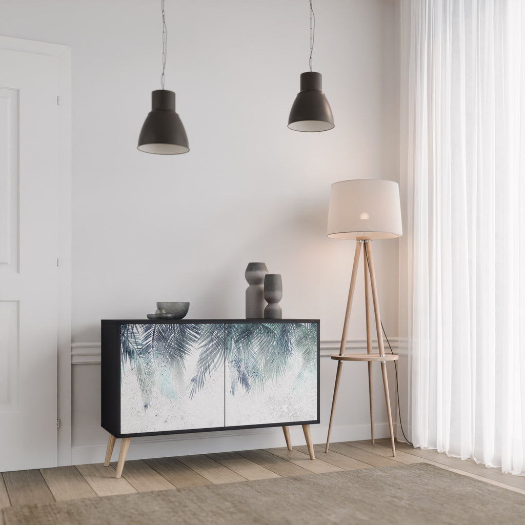 PALM VEIL 2-dörrars skänk i svart finish