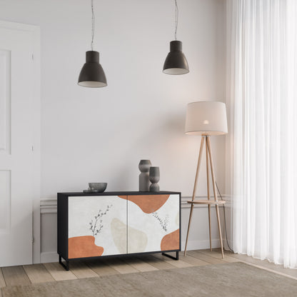 TRANQUIL TWIG 2-Door Sideboard in Black Finish