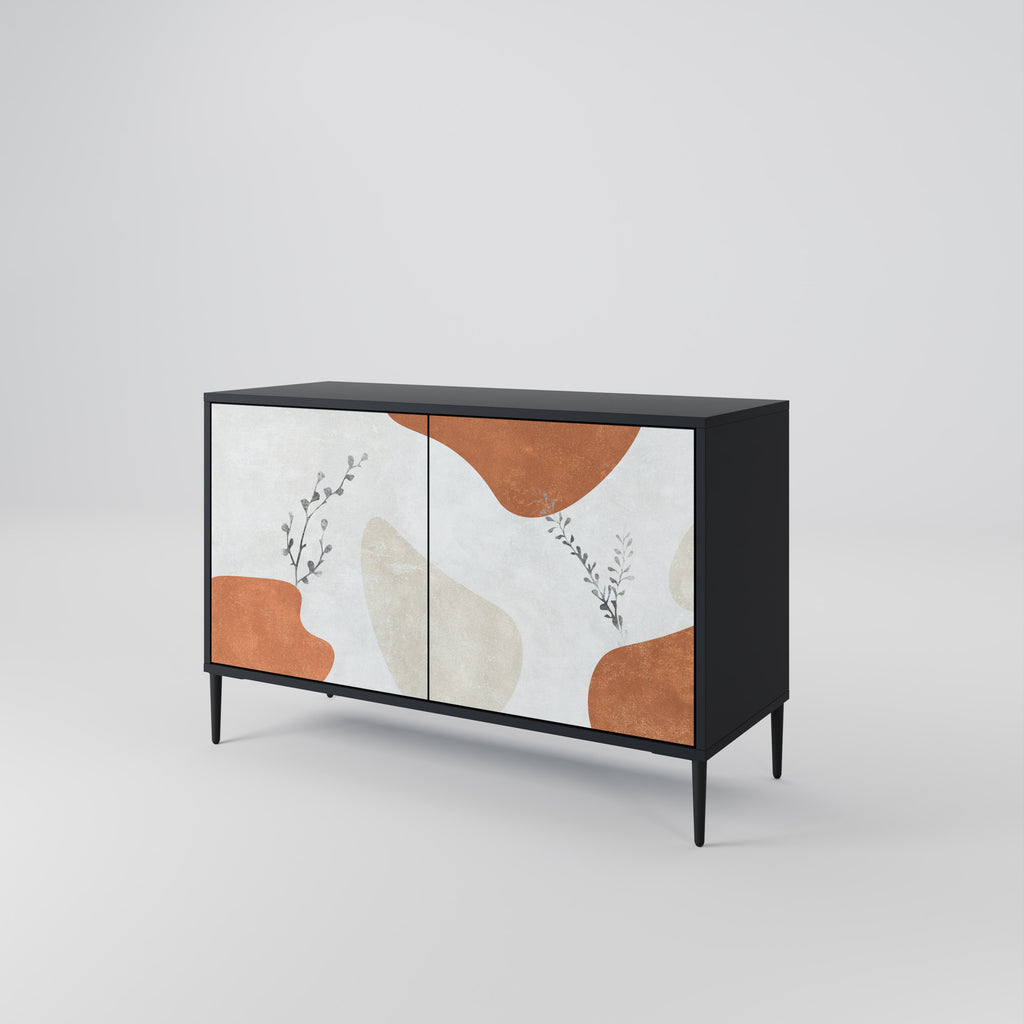 TRANQUIL TWIG 2-dörrars skänk i svart finish