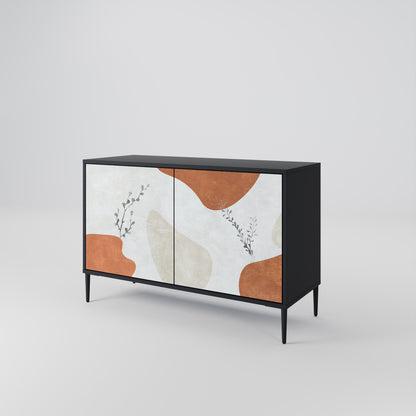 TRANQUIL TWIG 2-Door Sideboard in Black Finish