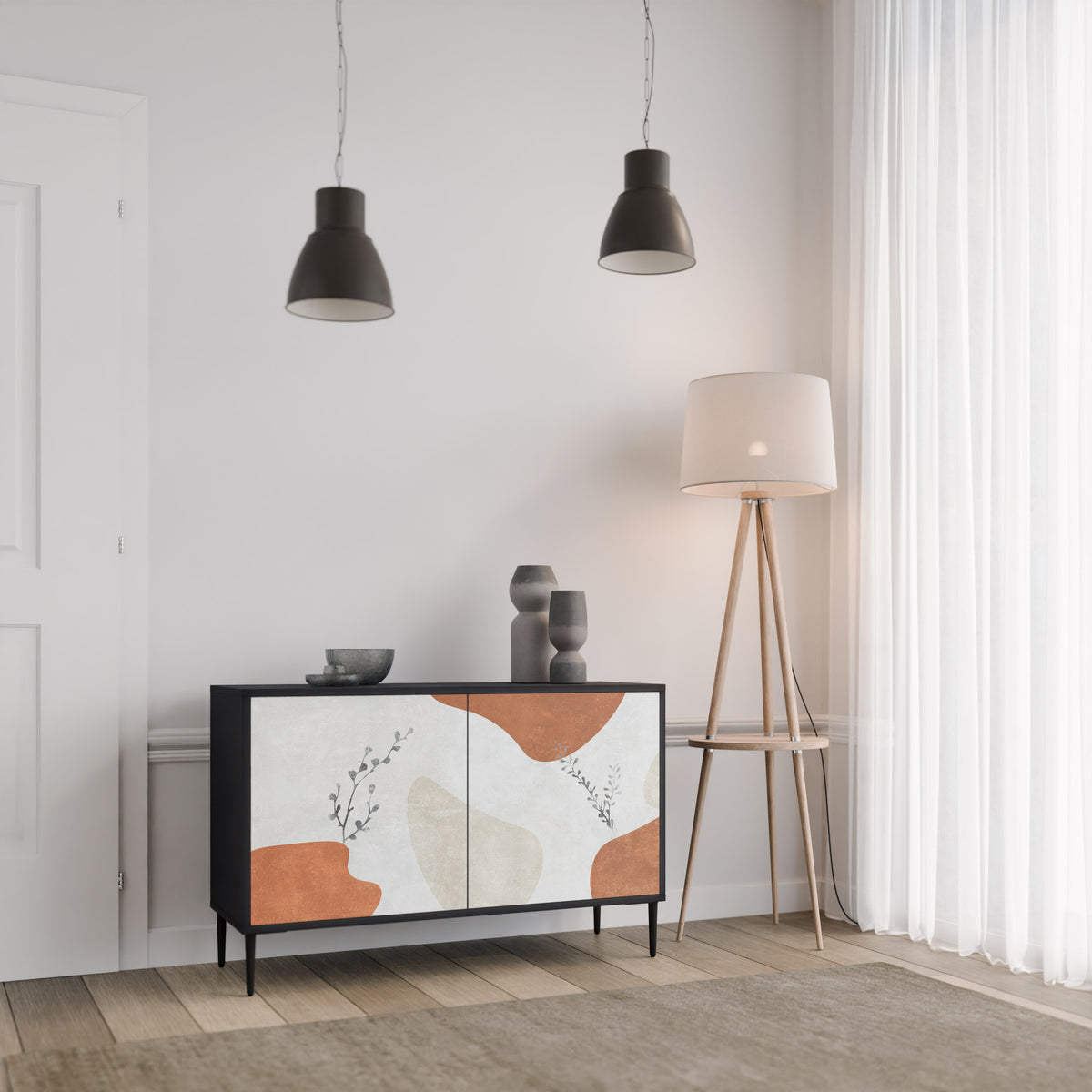 TRANQUIL TWIG Skänk med två dörrar