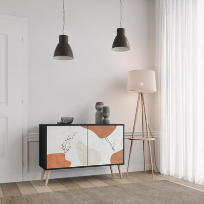 TRANQUIL TWIG 2-Door Sideboard in Black Finish