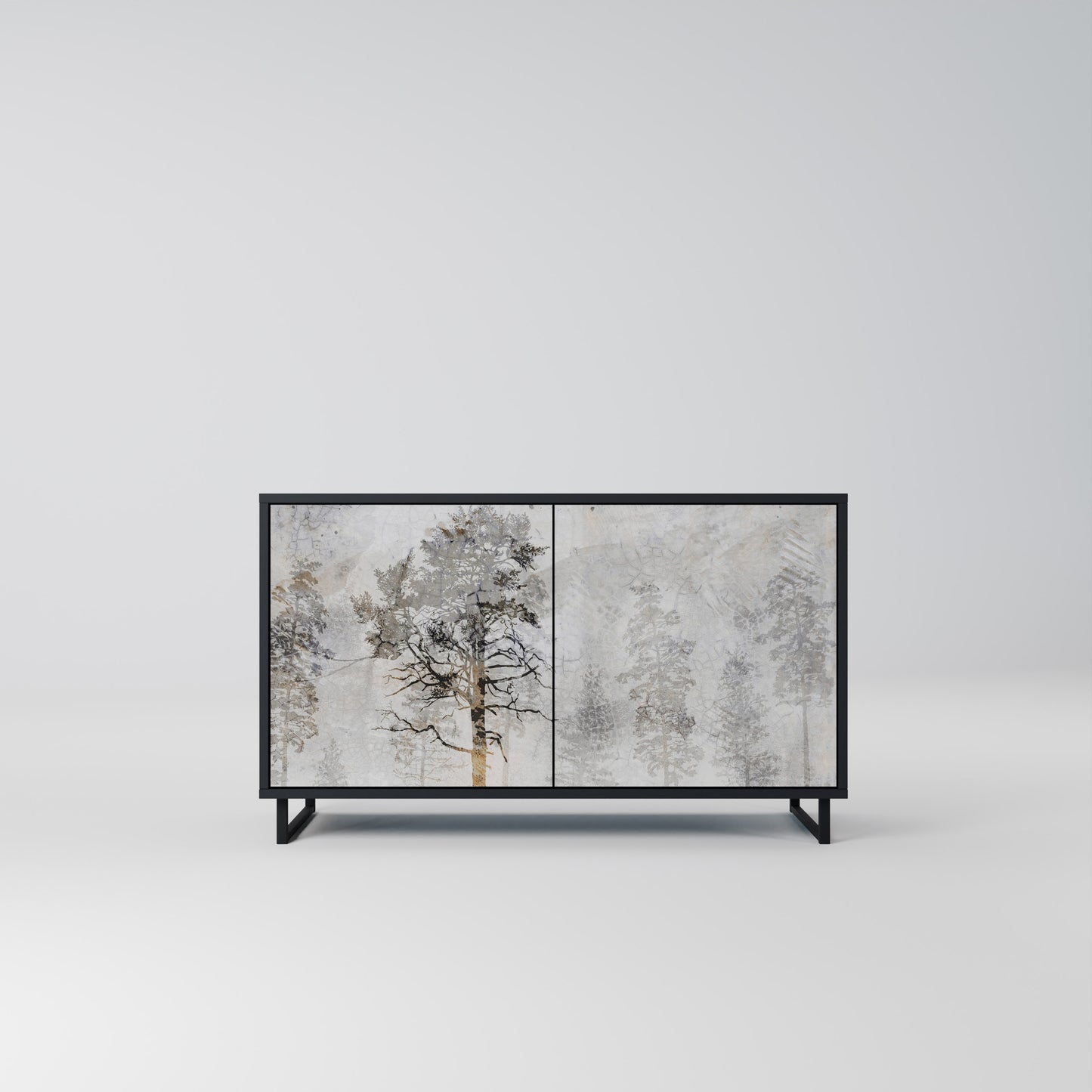 FADE IN THE TREES 2-Door Sideboard in Black Finish