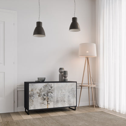 FADE IN THE TREES 2-Door Sideboard in Black Finish