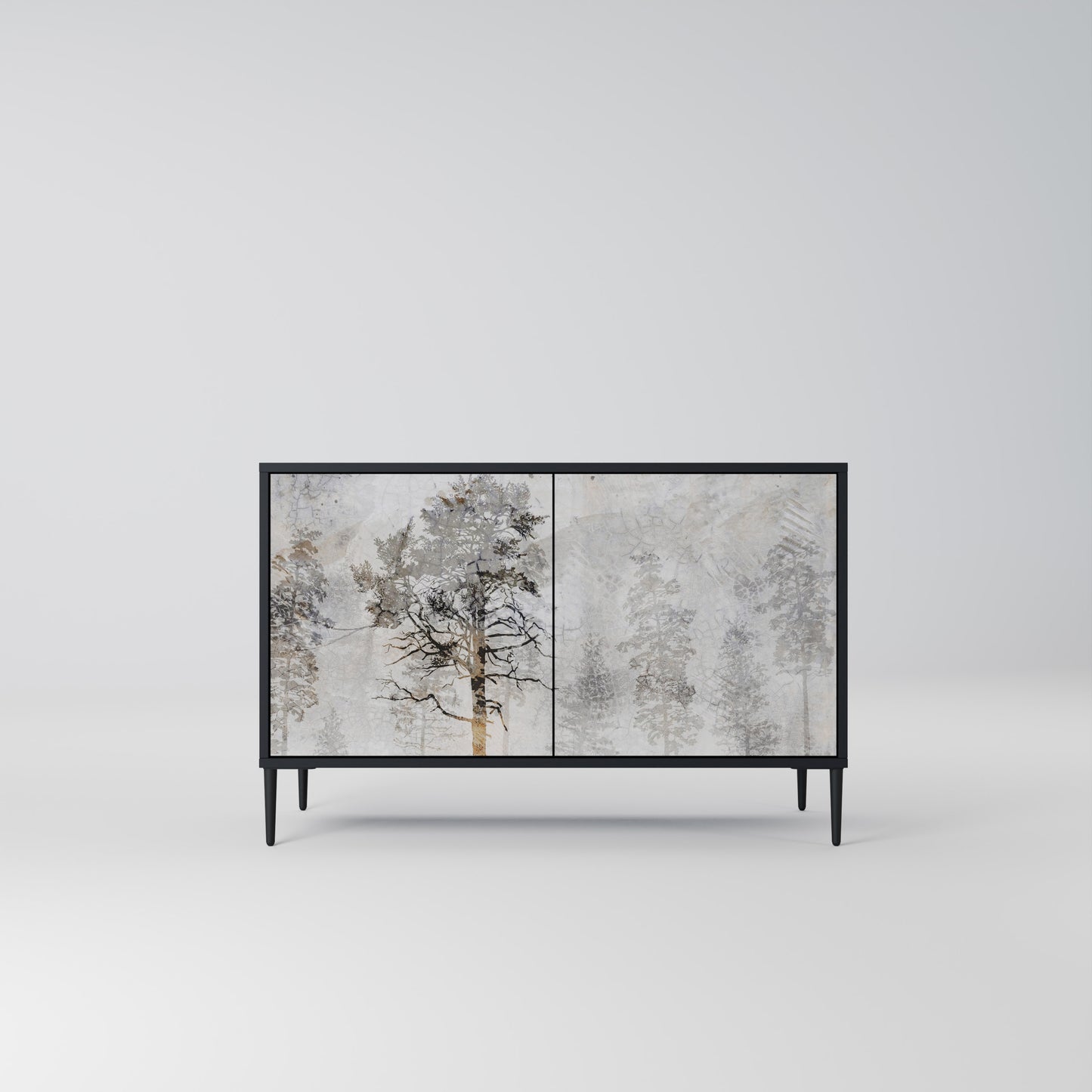 FADE IN THE TREES 2-Door Sideboard in Black Finish