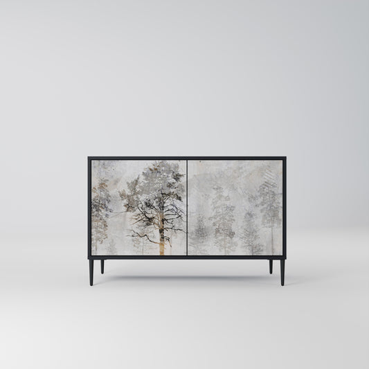 FADE IN THE TREES 2-Door Sideboard in Black Finish