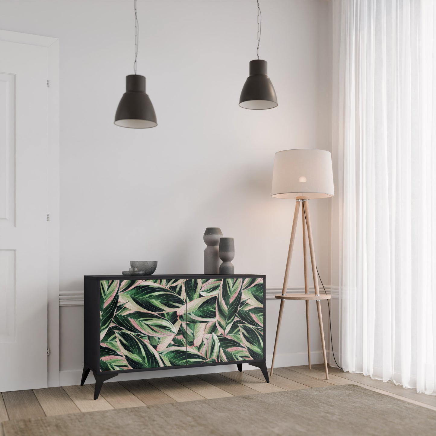 EERIE STROMANTHE 2-Door Sideboard in Black Finish