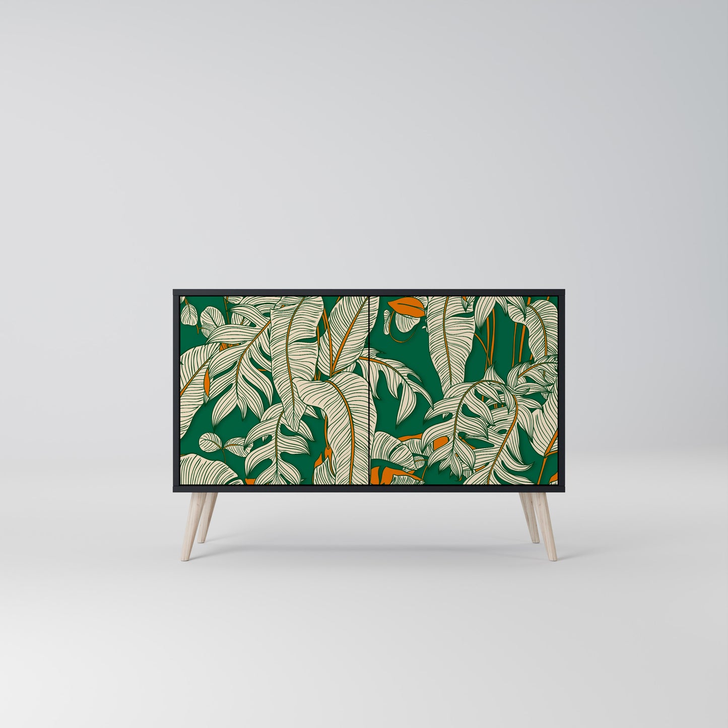 VERDANT PLEASURES 2-Door Sideboard in Black Finish