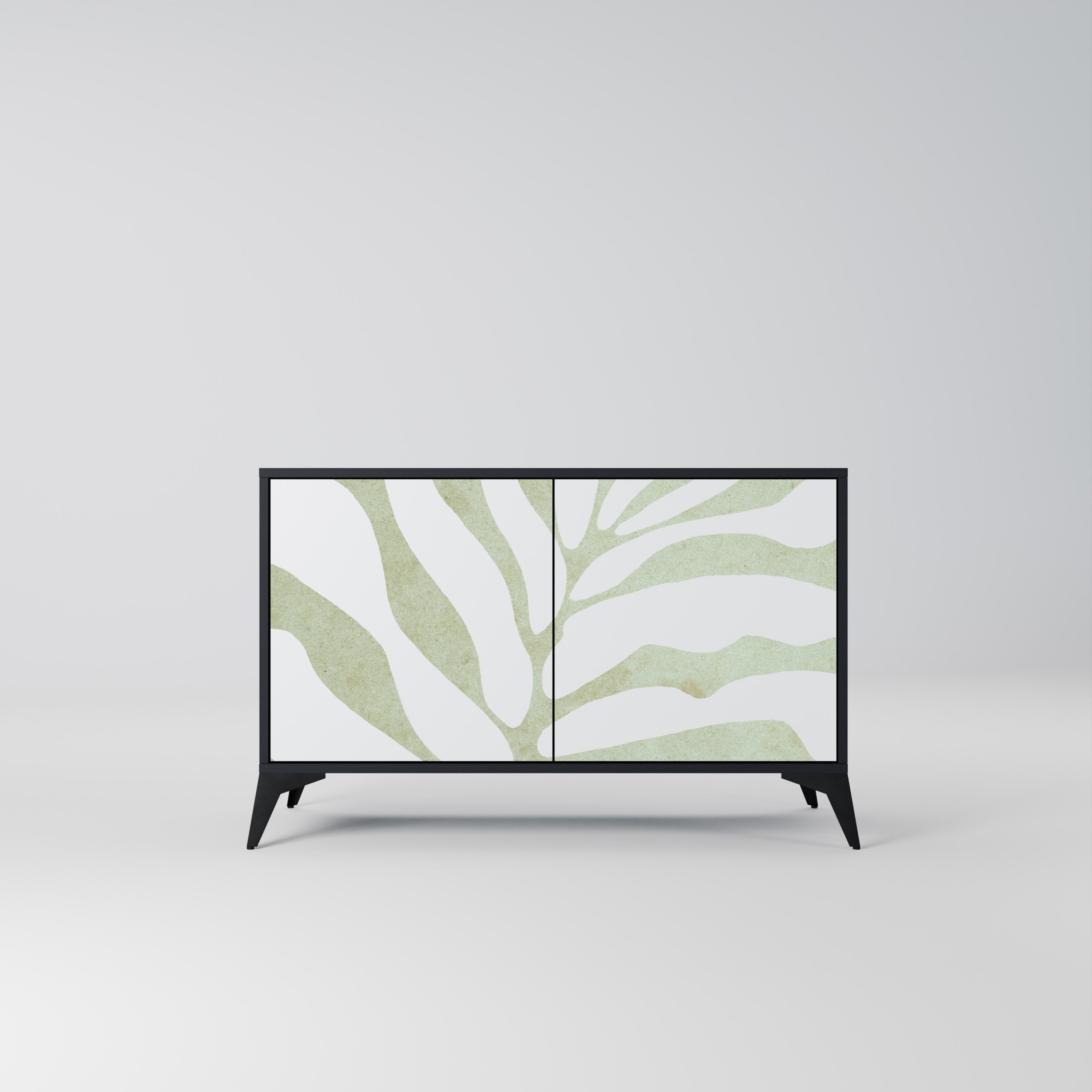 BOTANICAL SPARK 2-dörrars skänk i svart finish
