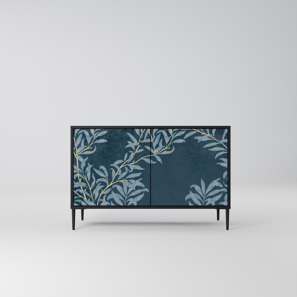 BLUE LEAVES Skänk med två dörrar