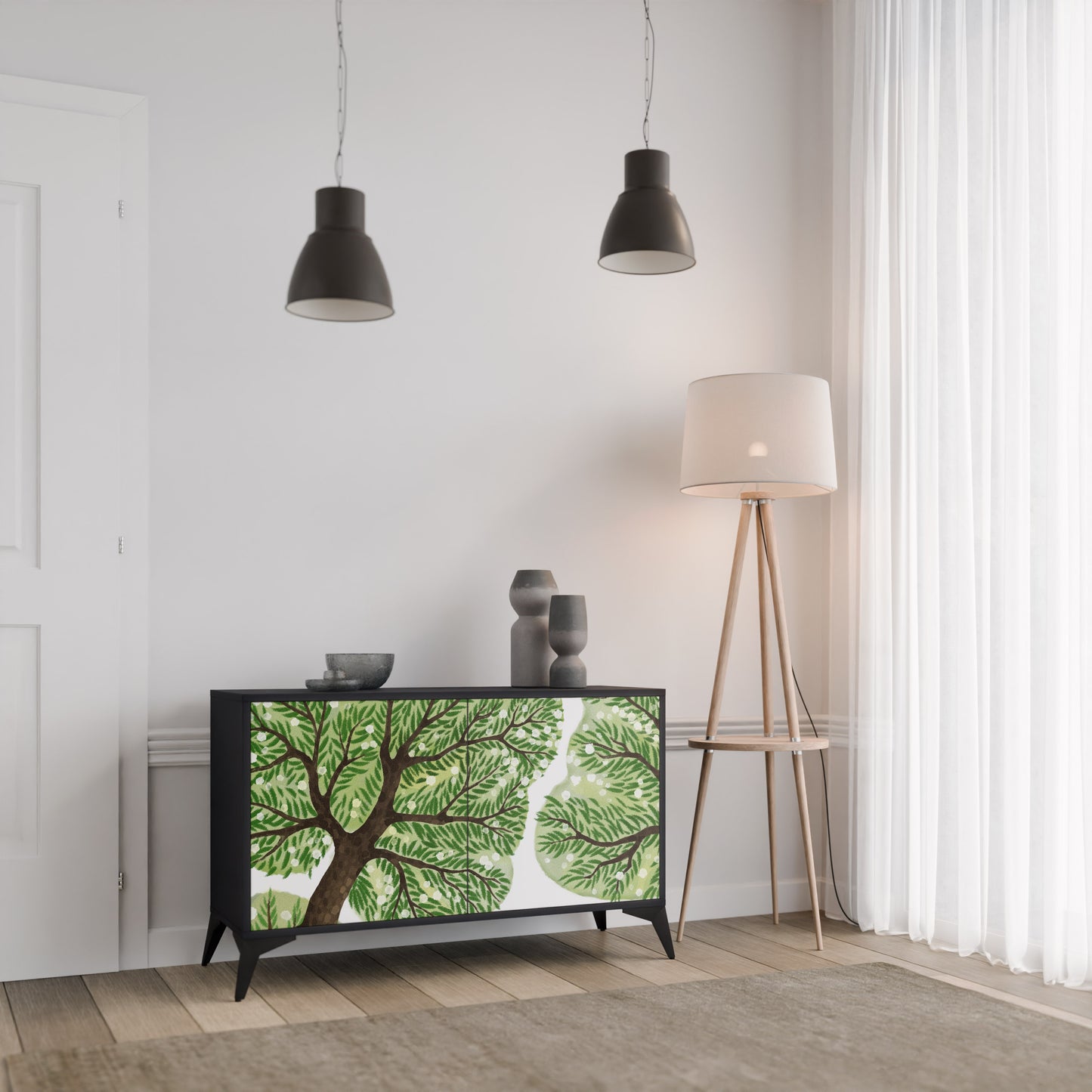 WILDERNESS DASH 2-Door Sideboard in Black Finish