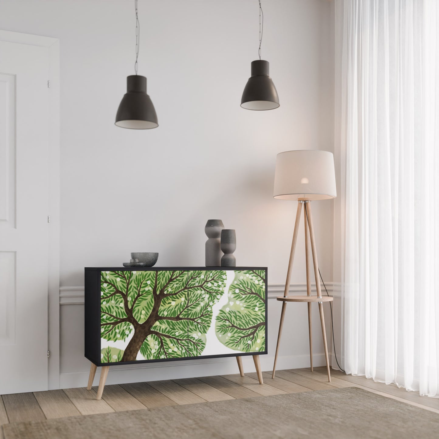 WILDERNESS DASH 2-Door Sideboard in Black Finish