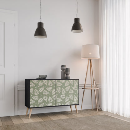 LEAVES ON GREEN 2-Door Sideboard in Black Finish