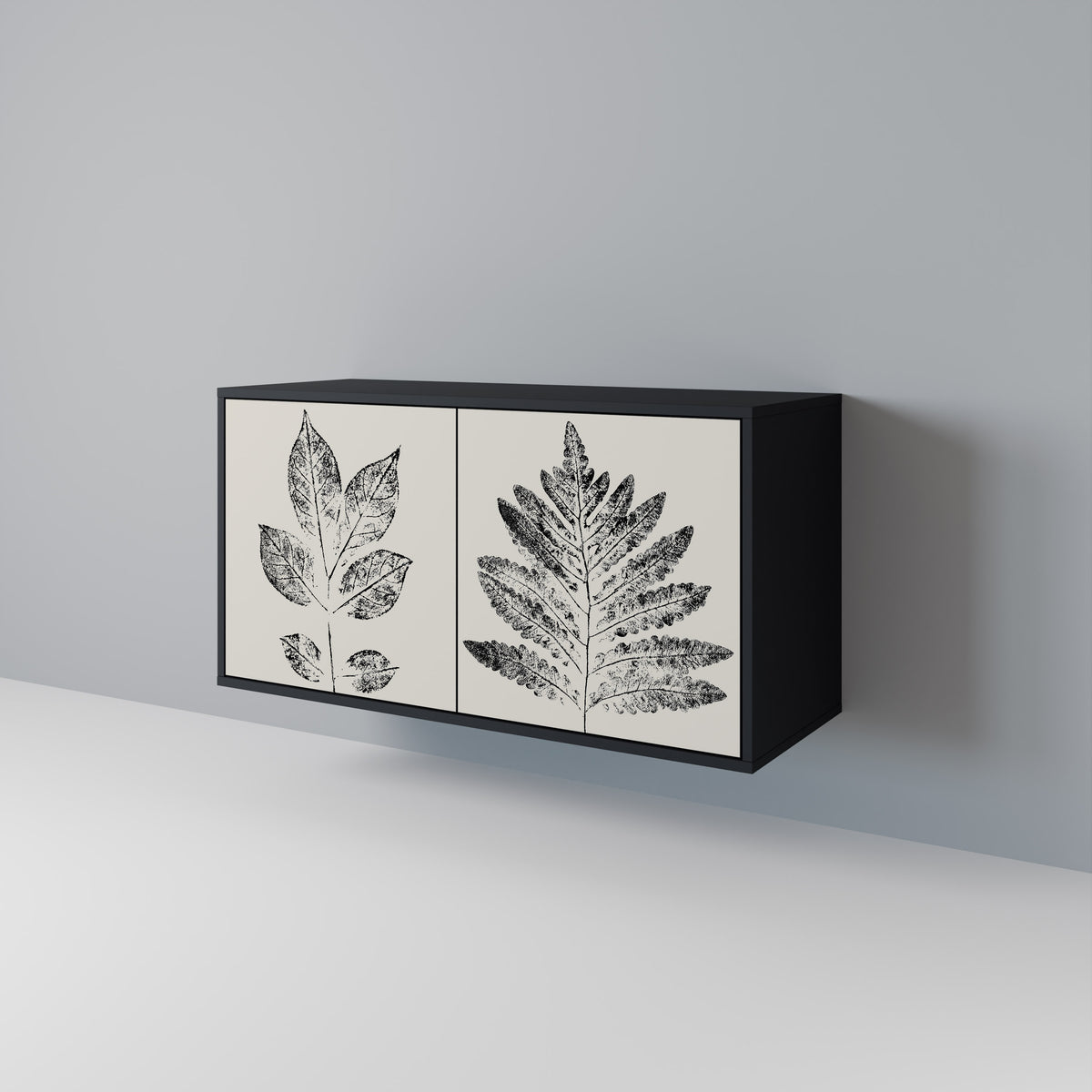 LEAFY STAMPS Skänk med två dörrar