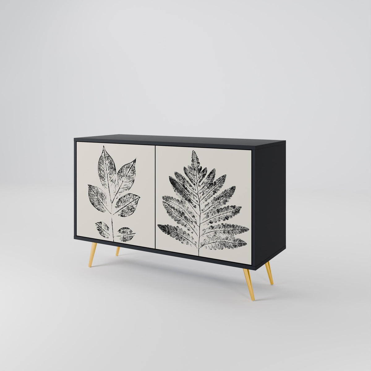 LEAFY STAMPS Skänk med två dörrar