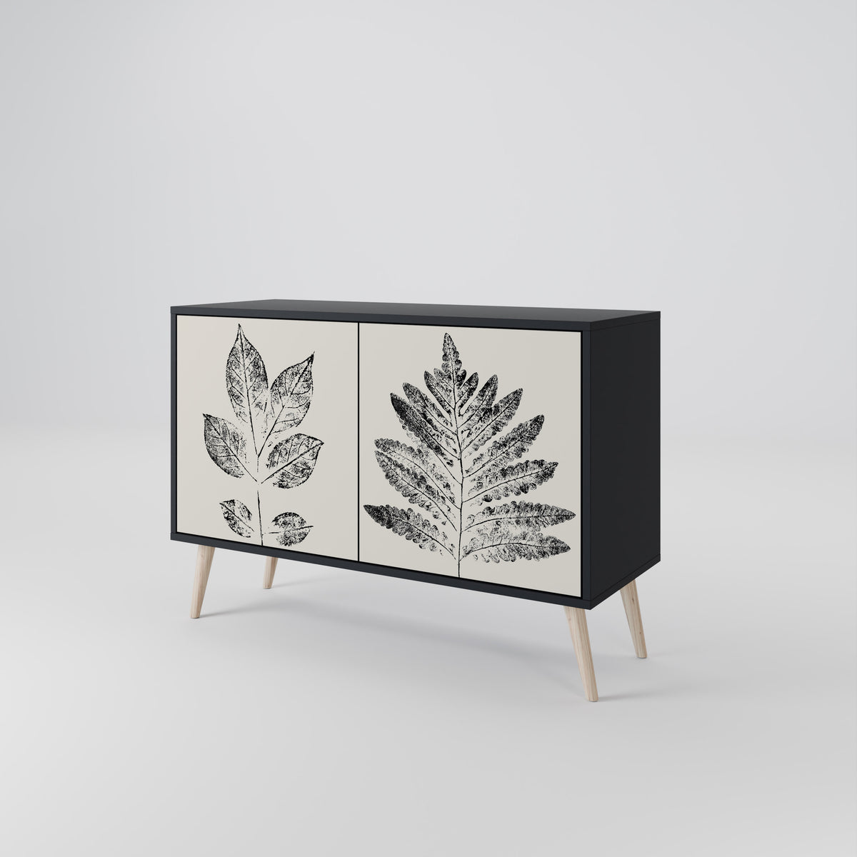 LEAFY STAMPS Skänk med två dörrar