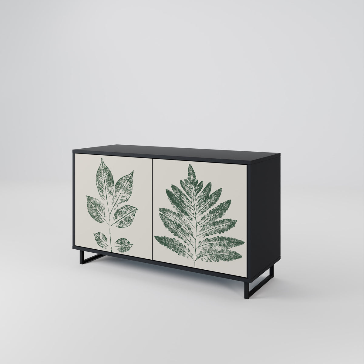 GREEN LEAFY STAMPS Skänk med två dörrar
