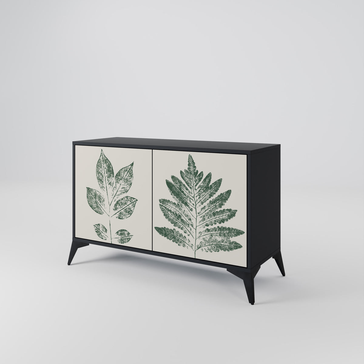 GREEN LEAFY STAMPS Skänk med två dörrar