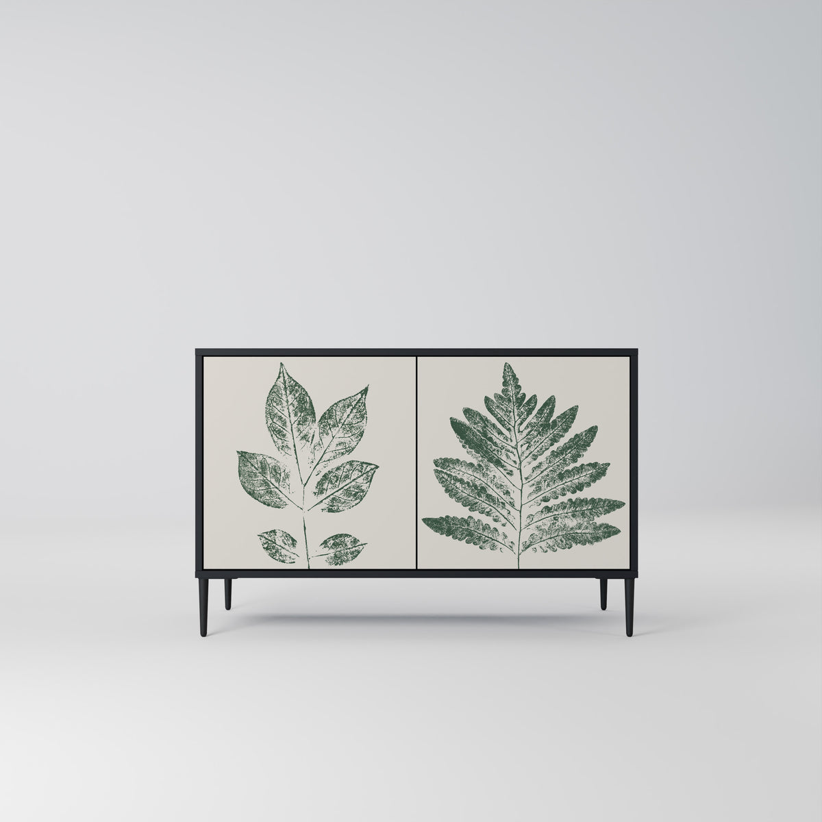GREEN LEAFY STAMPS Skänk med två dörrar