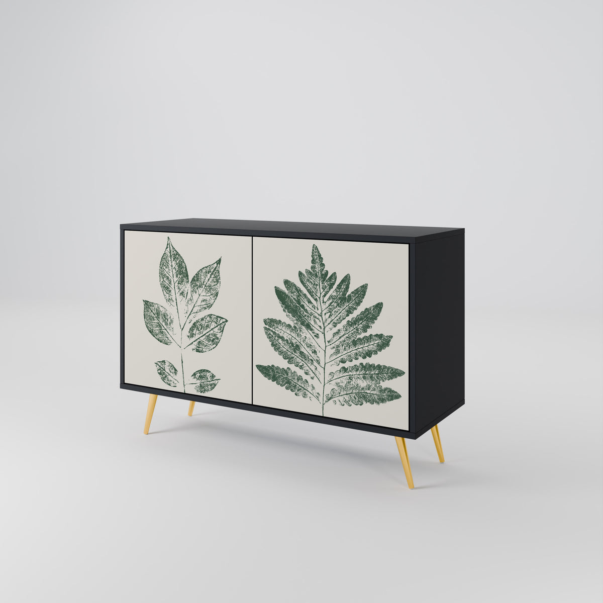 GREEN LEAFY STAMPS Skänk med två dörrar