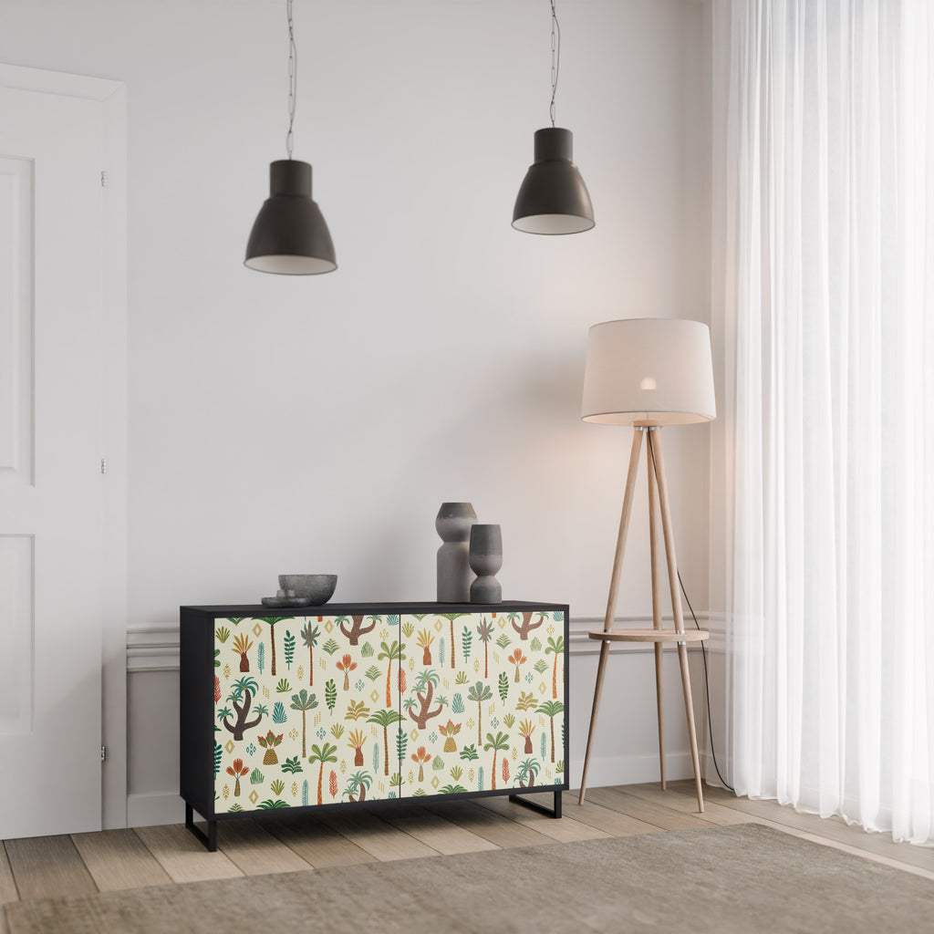 PALM SPRING 2-dörrars skänk i svart finish