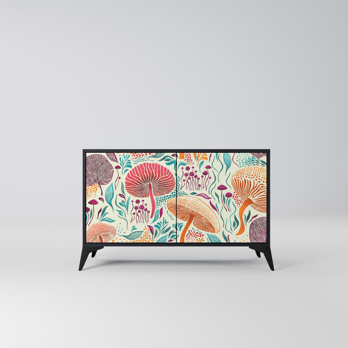FUNGUS FANTASY 2-Door Sideboard in Black Finish
