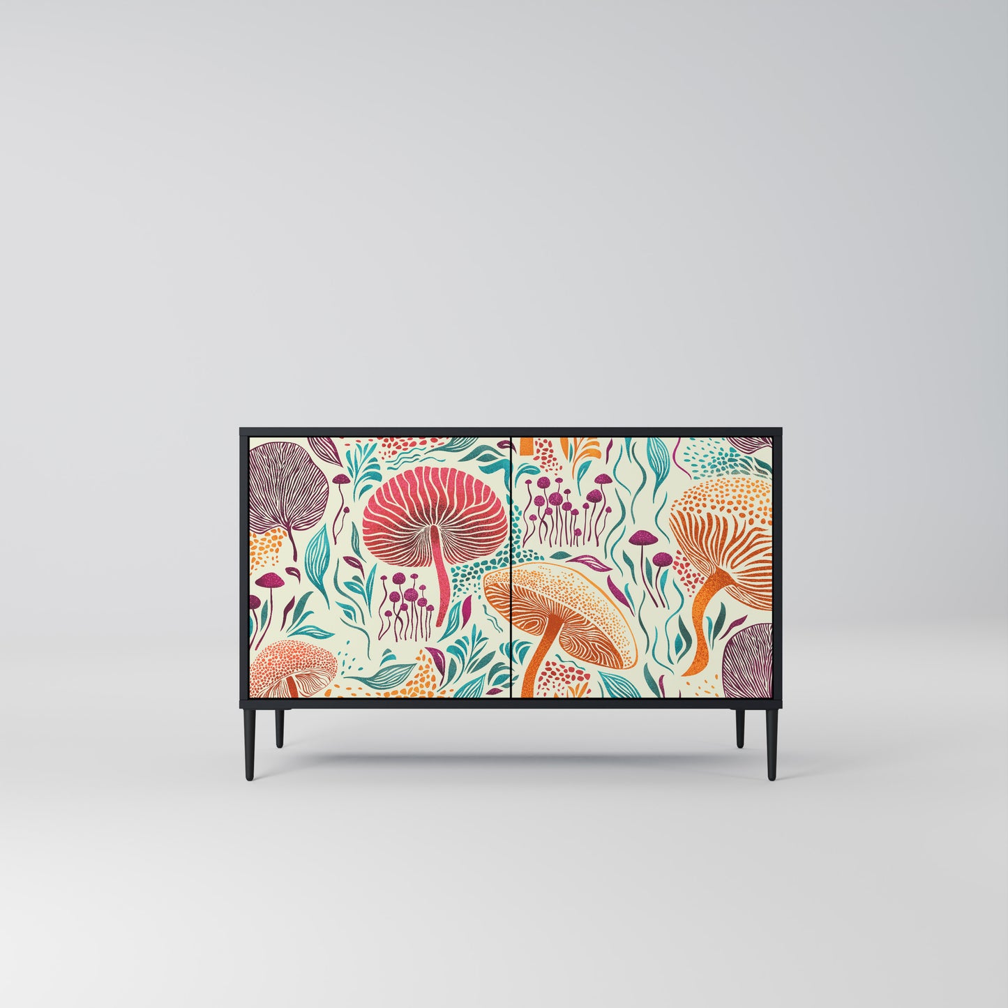 FUNGUS FANTASY 2-Door Sideboard in Black Finish