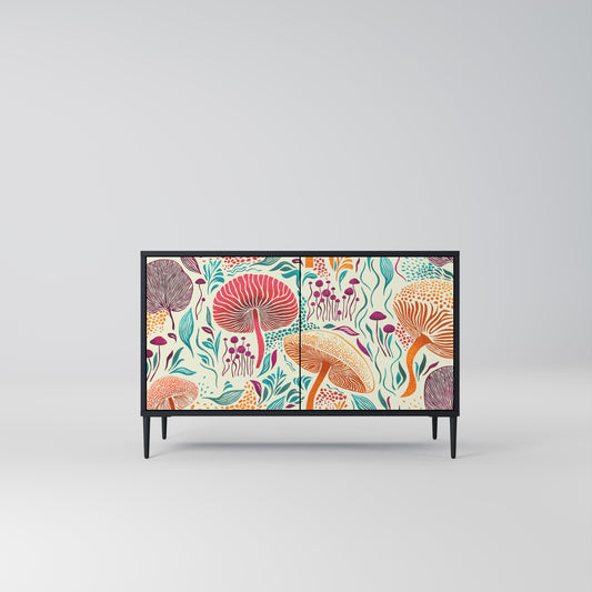 FUNGUS FANTASY 2-Door Sideboard in Black Finish