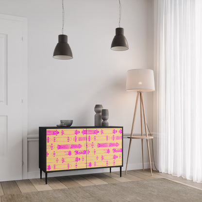 SKATEBOARD ARTISTRY 2-Door Sideboard in Black Finish