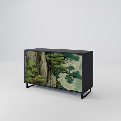 VERDURE ABYSS 2-Door Sideboard in Black Finish