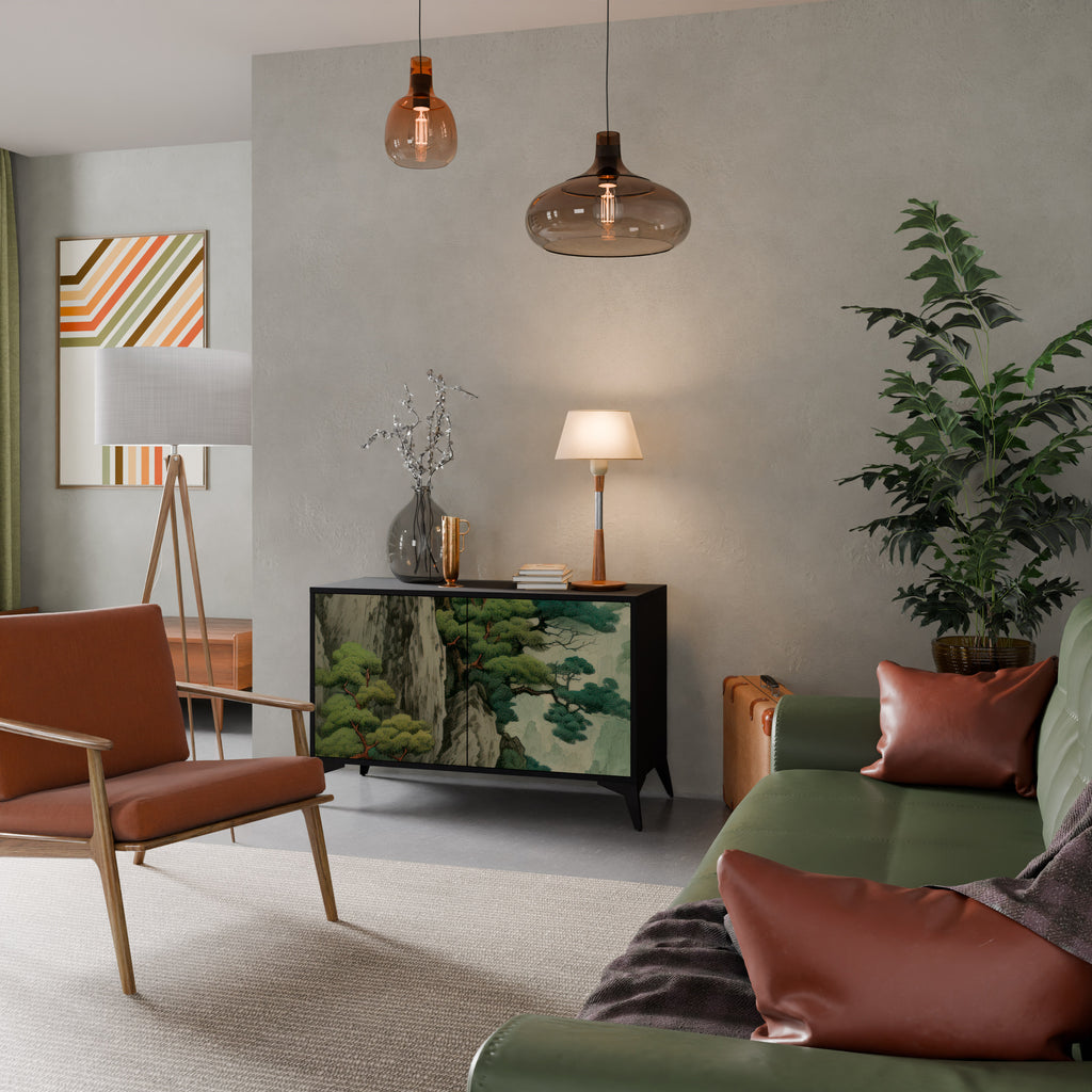 VERDURE ABYSS 2-dörrars skänk i svart finish
