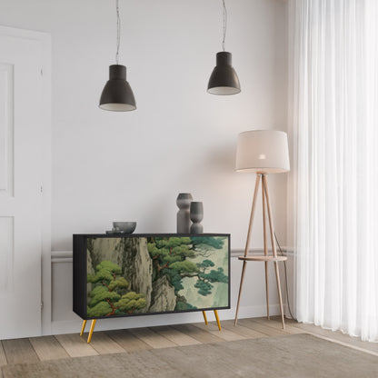 VERDURE ABYSS 2-Door Sideboard in Black Finish