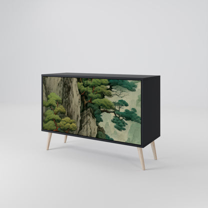 VERDURE ABYSS 2-Door Sideboard in Black Finish