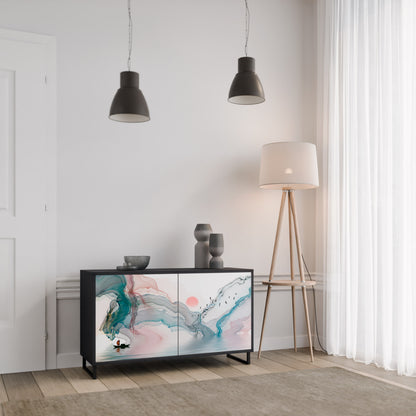 VELVET CROSSING 2-Door Sideboard in Black Finish