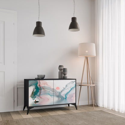 VELVET CROSSING 2-Door Sideboard in Black Finish