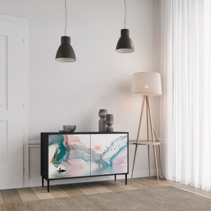 VELVET CROSSING 2-Door Sideboard in Black Finish