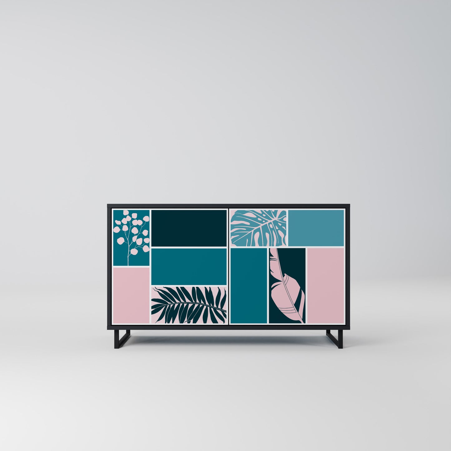 COMBINATION OF SHAPES 2-Door Sideboard in Black Finish