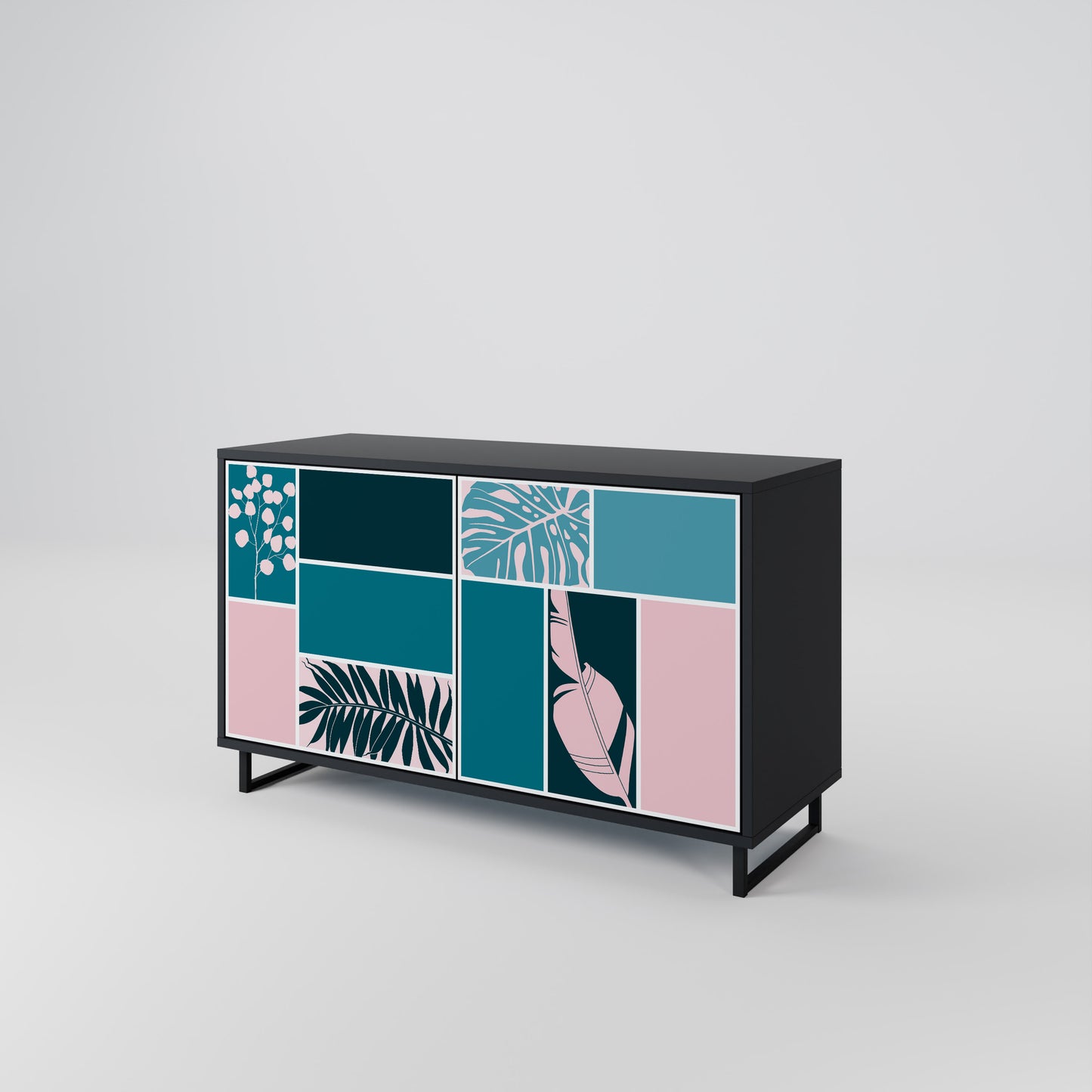 COMBINATION OF SHAPES 2-Door Sideboard in Black Finish
