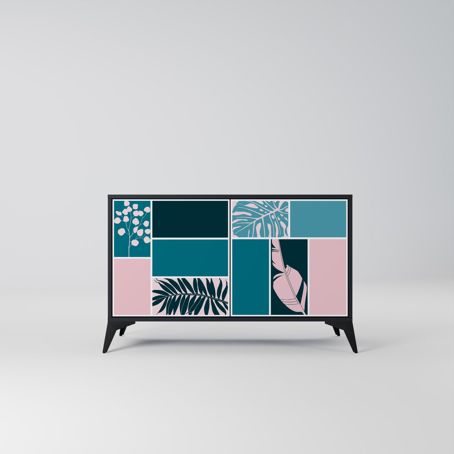 COMBINATION OF SHAPES 2-Door Sideboard in Black Finish