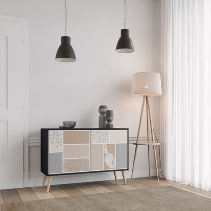 TROPICAL SHAPES 2-Door Sideboard in Black Finish
