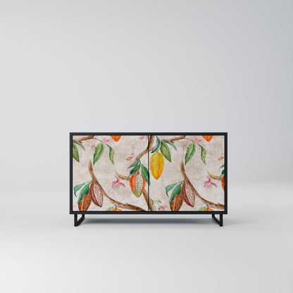 COCOA FRUITS 2-Door Sideboard in Black Finish