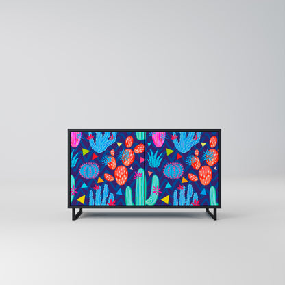 CACTUS VIBES 2-Door Sideboard in Black Finish
