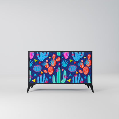 CACTUS VIBES 2-Door Sideboard in Black Finish
