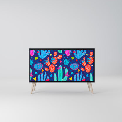 CACTUS VIBES 2-Door Sideboard in Black Finish