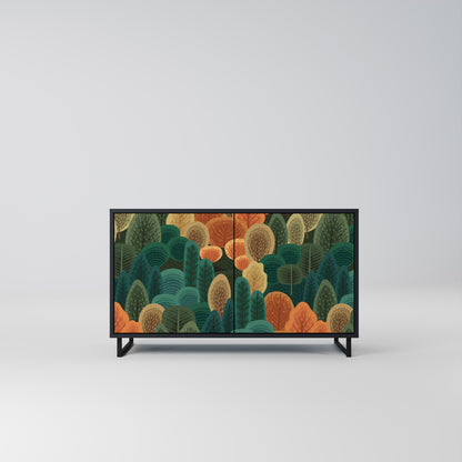 AUTUMN KALEIDOSCOPE 2-Door Sideboard in Black Finish