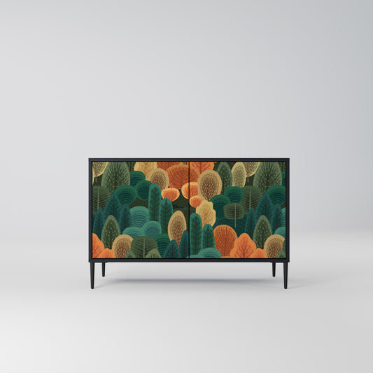 AUTUMN KALEIDOSCOPE 2-Door Sideboard in Black Finish