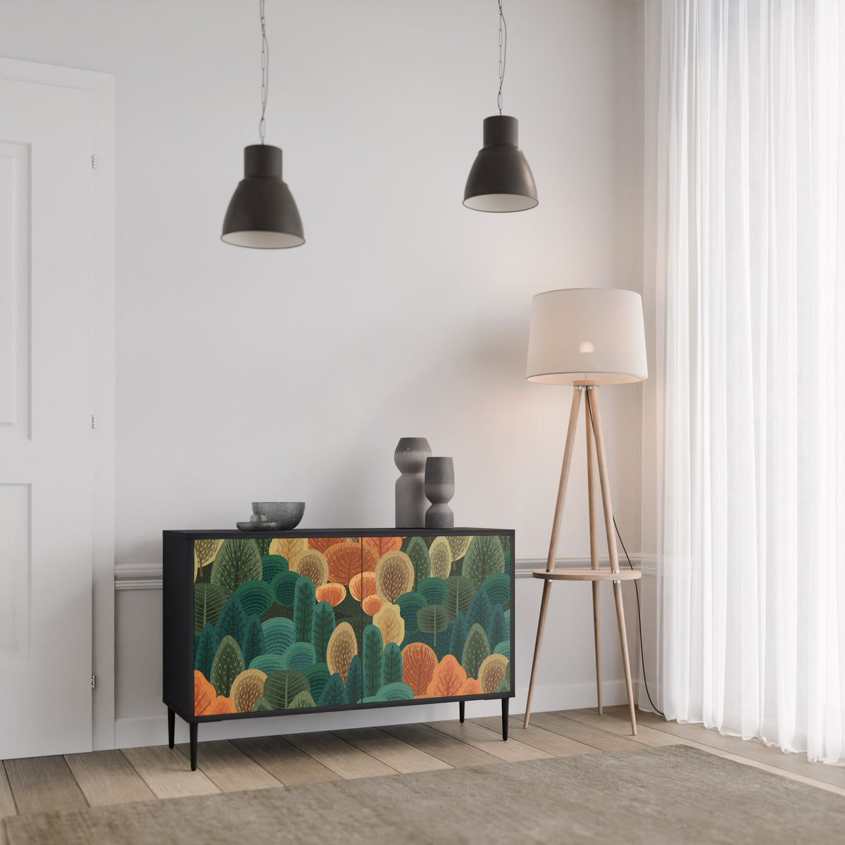 AUTUMN KALEIDOSCOPE Skänk med två dörrar