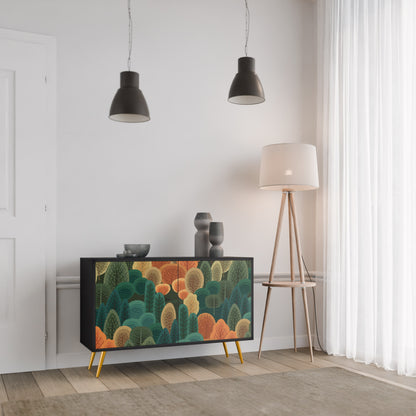 AUTUMN KALEIDOSCOPE 2-Door Sideboard in Black Finish