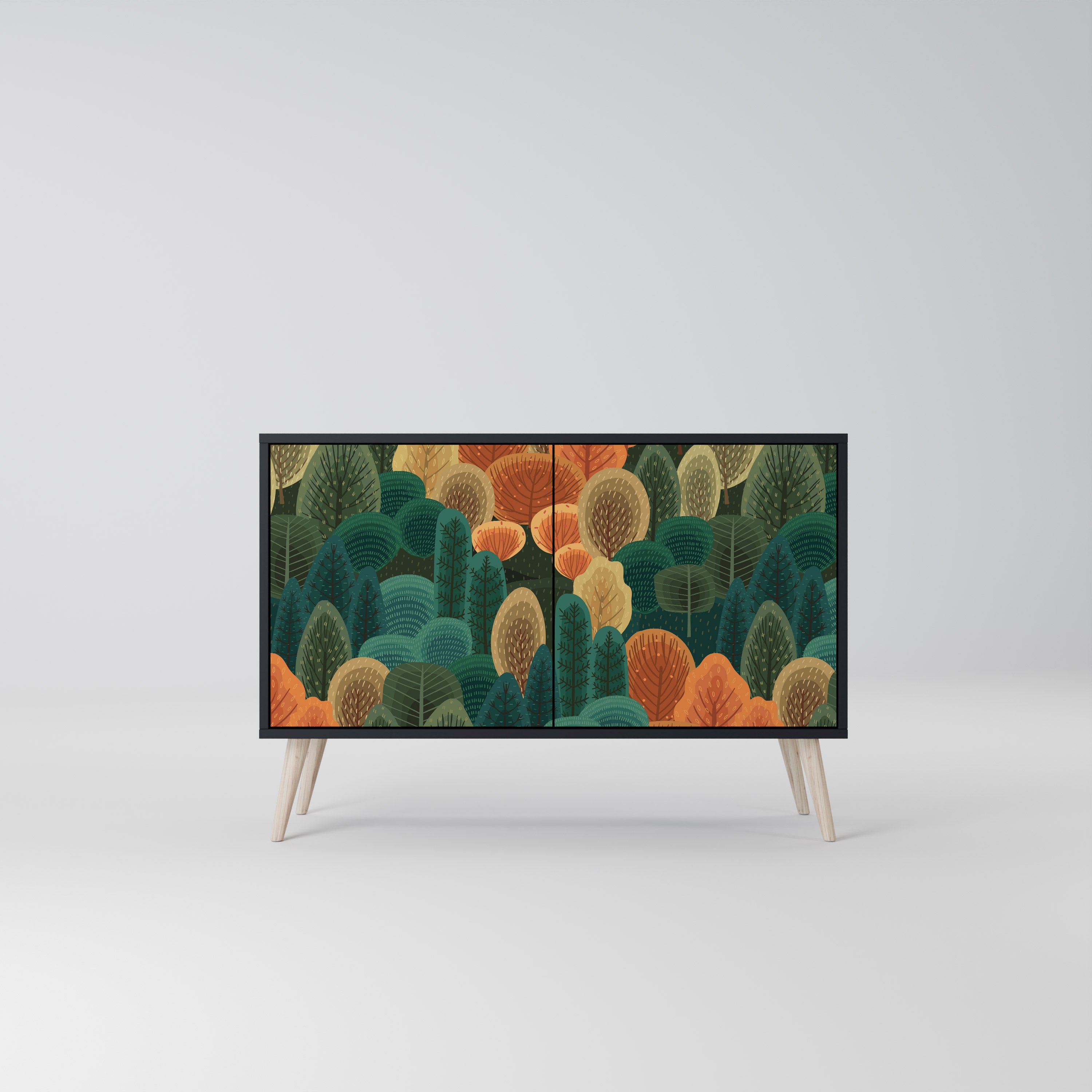 HÖST KALEIDOSKOP 2-dörrars skänk i svart finish
